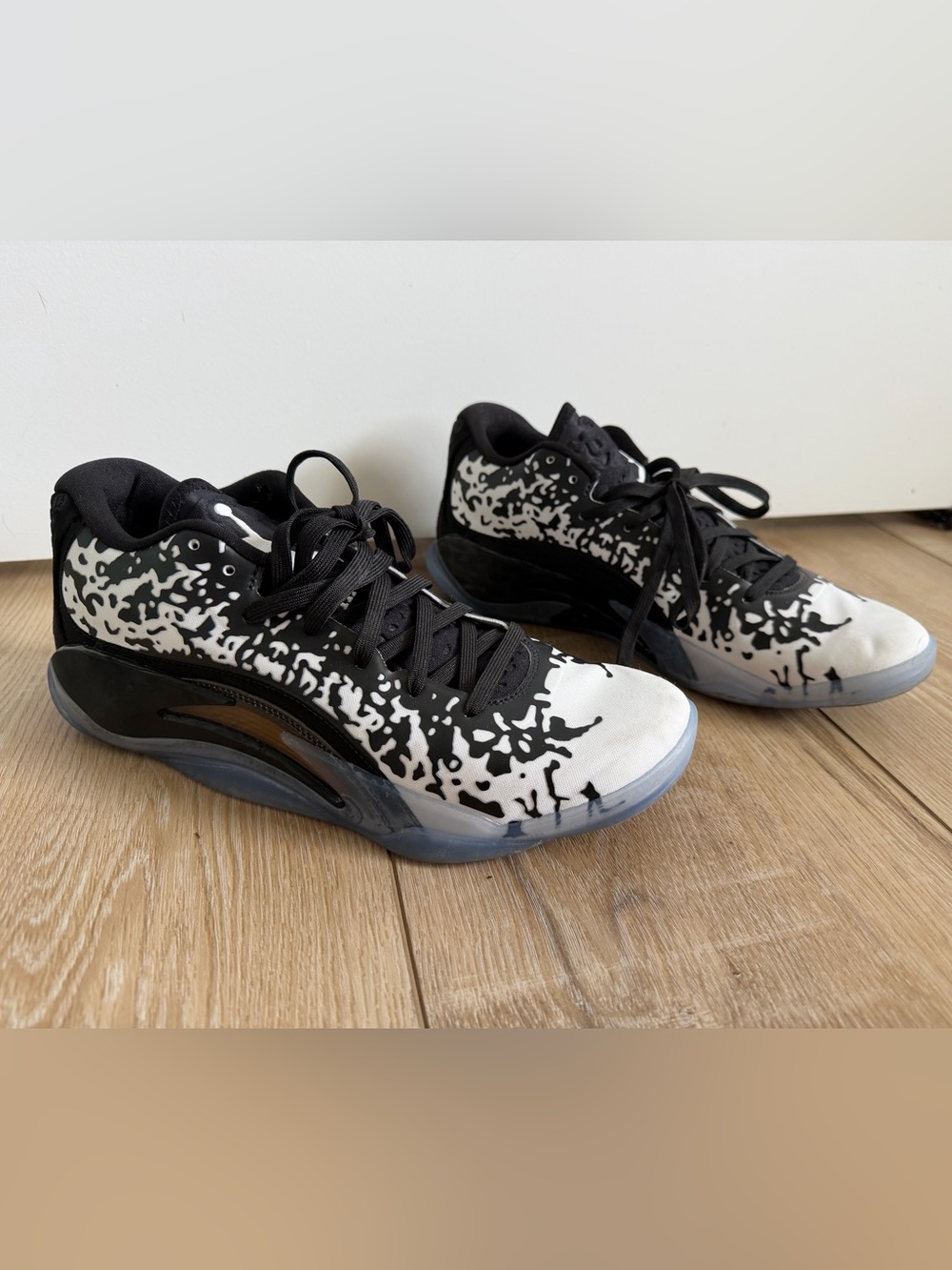 Jordan Zion Gen 3 Black and White Pattern Sneakers